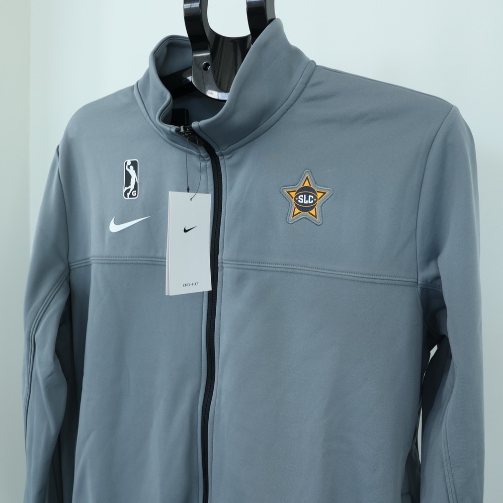 Nike NBA Salt Lake City Stars Jacket Men's Large Gray Dri-Fit Basketball NWT $70